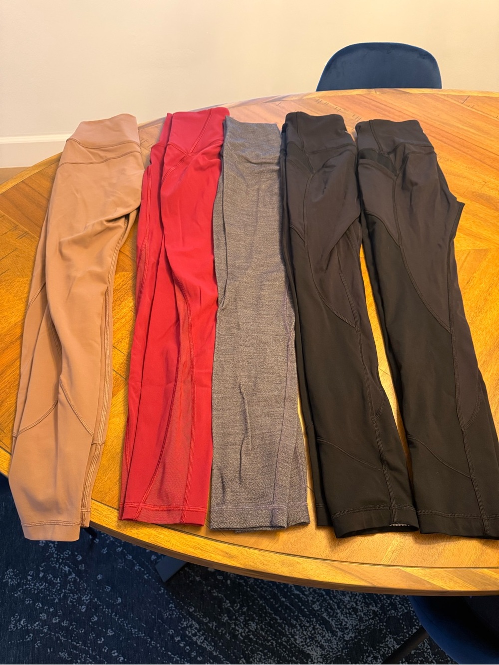 lululemon athletica Leggings Set of 5 in Black, Gray, Red, Tan - Picture 2 of 3